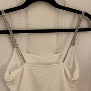 New Sparkle Strap White Women's Top